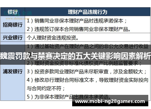 魏震罚款与禁赛决定的五大关键影响因素解析