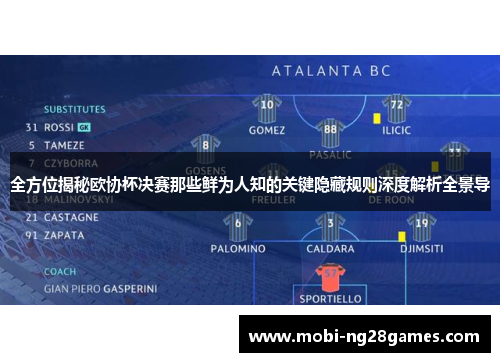 全方位揭秘欧协杯决赛那些鲜为人知的关键隐藏规则深度解析全景导